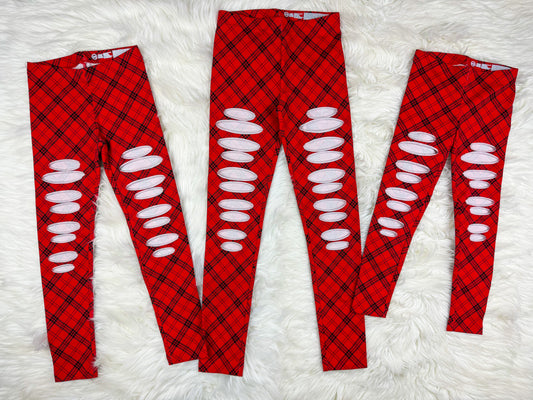 Red Plaid Leggings